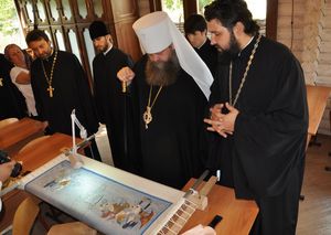 Посещение мастерской Митрополитом Ростовским и Новочеркаским Меркурием, август 2012 г.